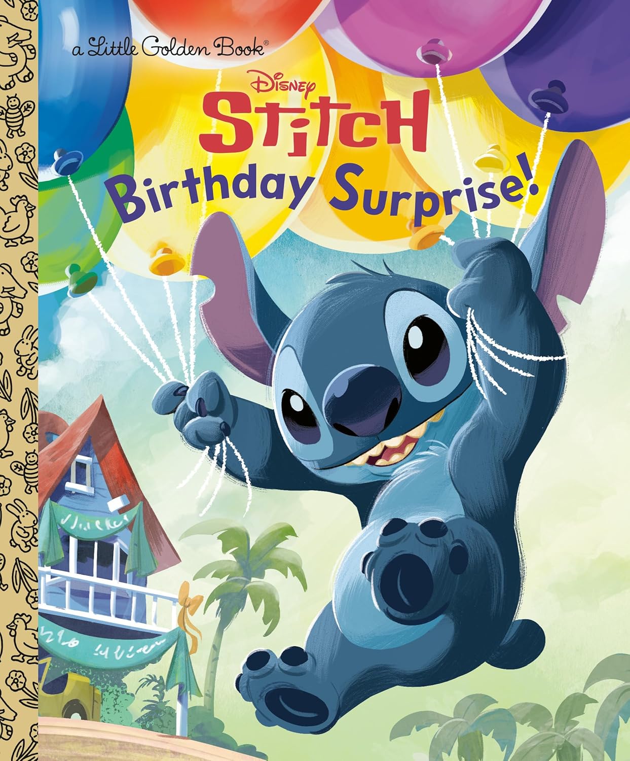 A Little Golden Book: Birthday Surprise! (Disney Stitch) (Hardcover)