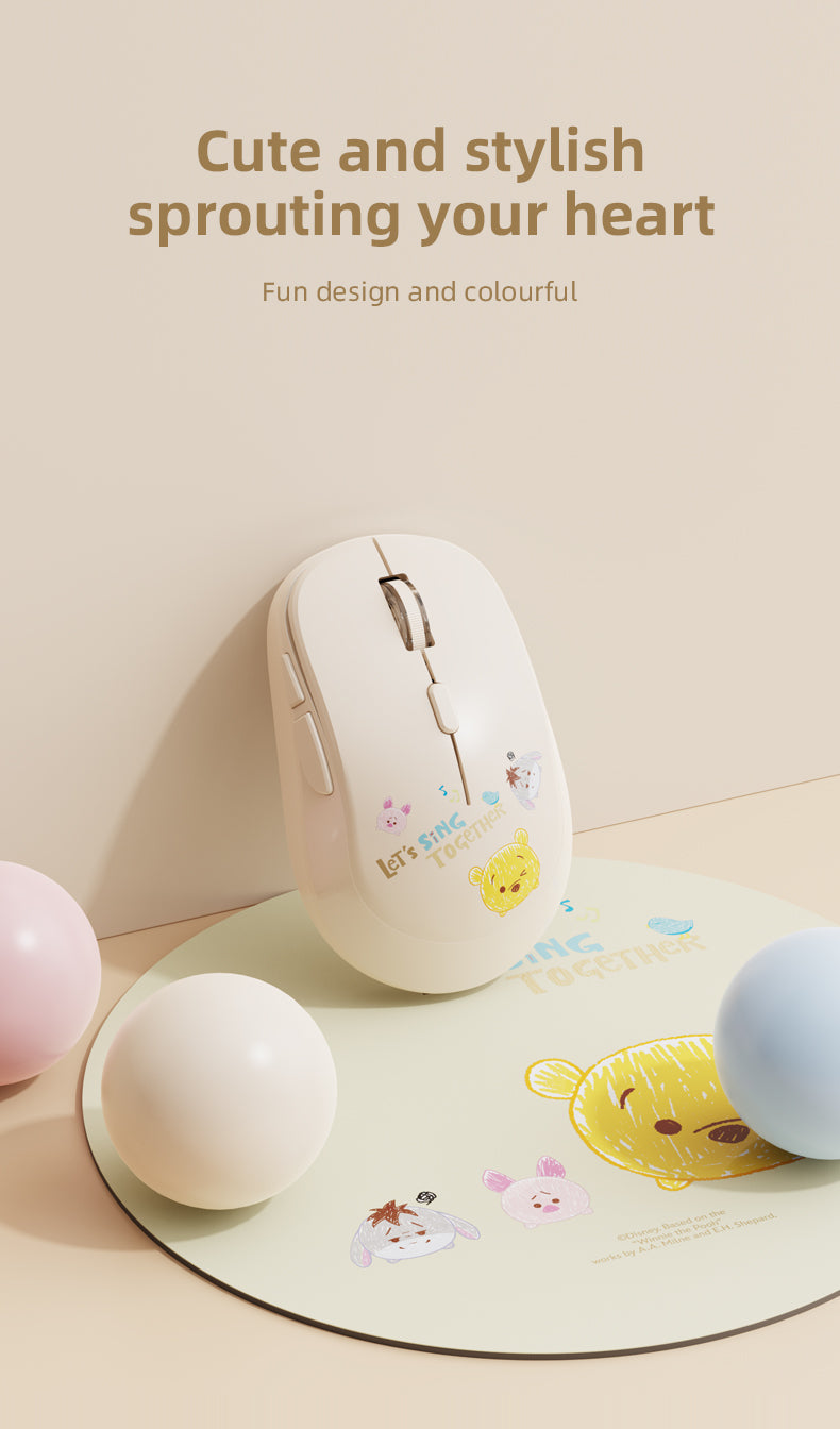 Disney Qs-ms01 Dual-Mode Mouse (Wireless /Bluetooth) Winnie
