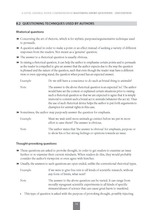 A-Level General Paper: Comprehension – Mastering Short Questions (2nd Edition)