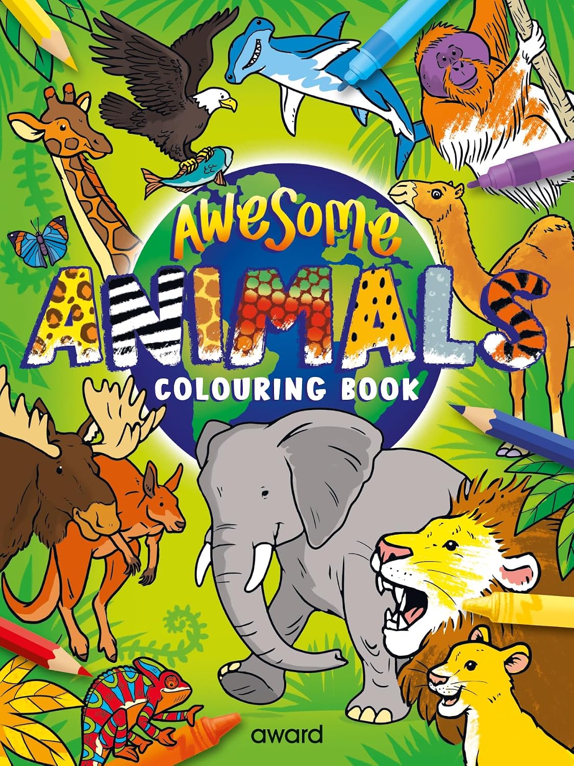 Awesome Animals Colouring Book (Paperback)