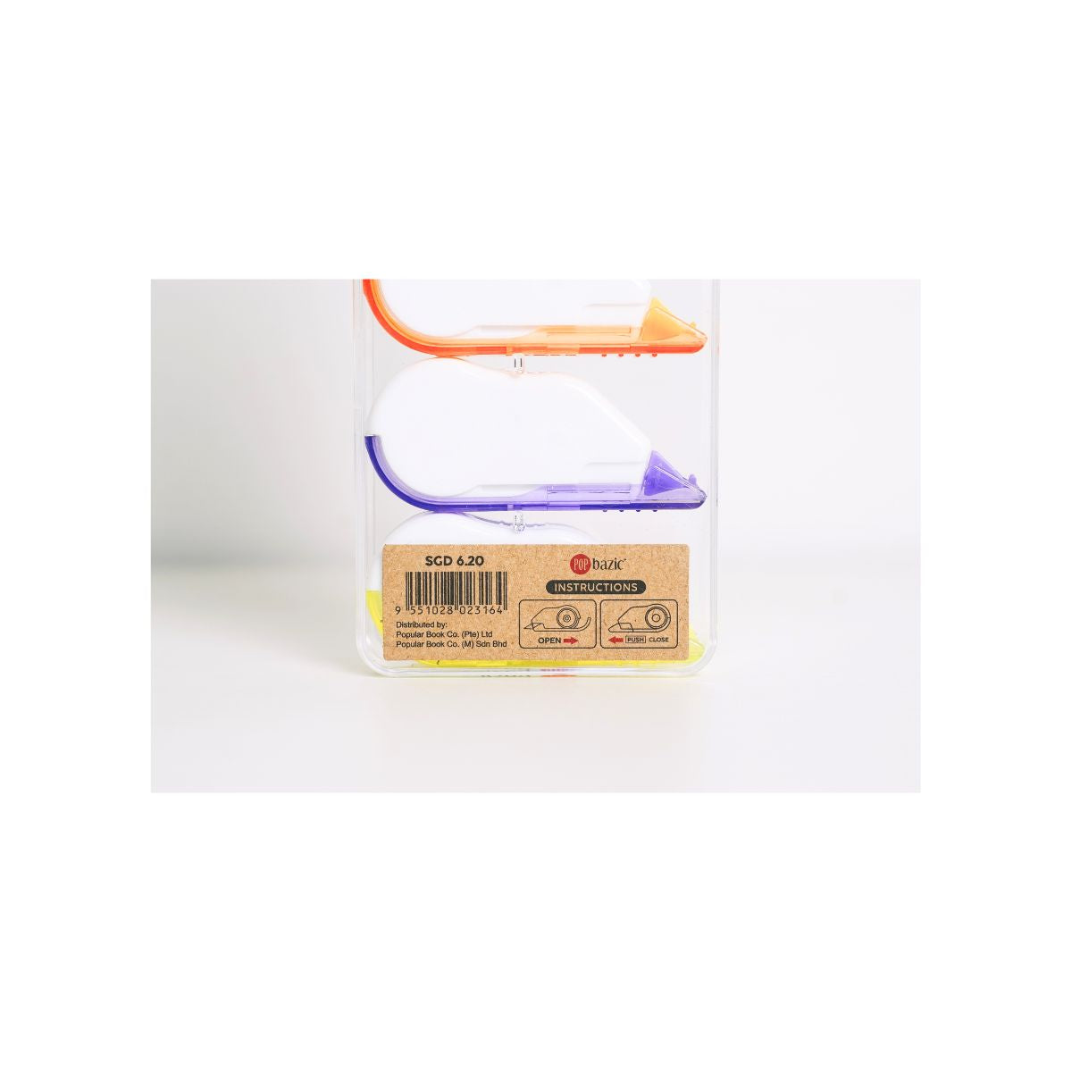 Pop Bazic Correction Tape 5mm x 6m (6-Pack) pb915x/6