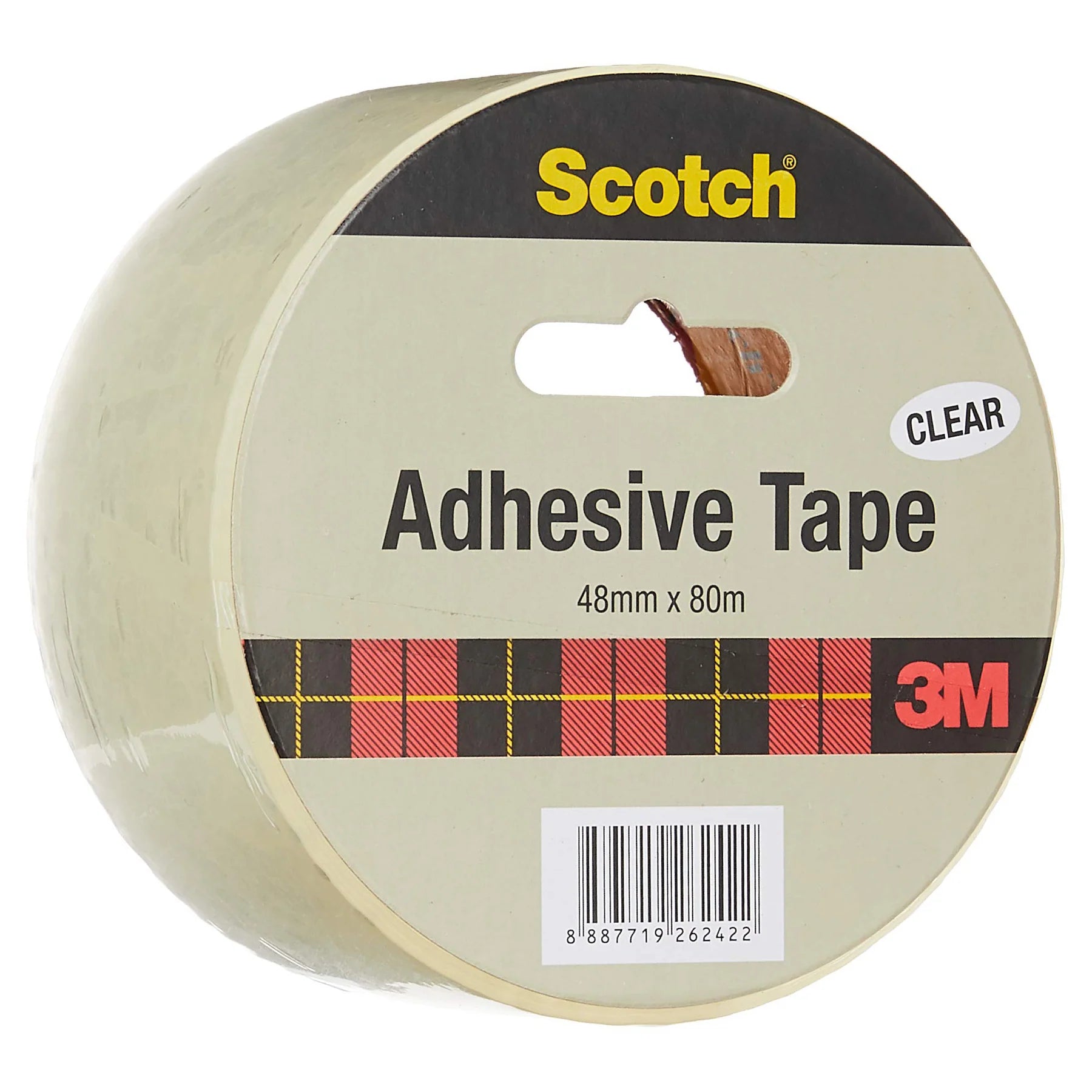 Scotch® 3450c Packaging Tape Clear Single, 48mm X 80m