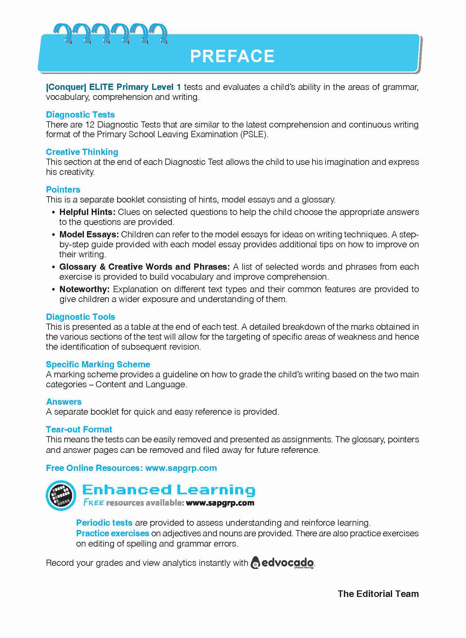 Primary 1 Conquer Elite (English Language In-Depth Tests and Evaluation) Primary Level 1-5th Edition