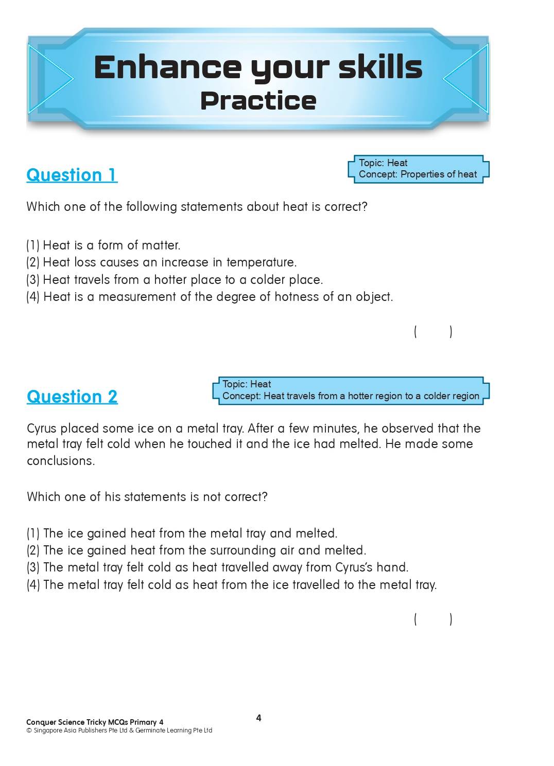 Conquer Science Tricky MCQs Primary 4