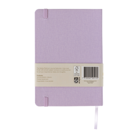 Spirax Platinum A5 Linen-Look Journal Iris Purple (160 Pages)