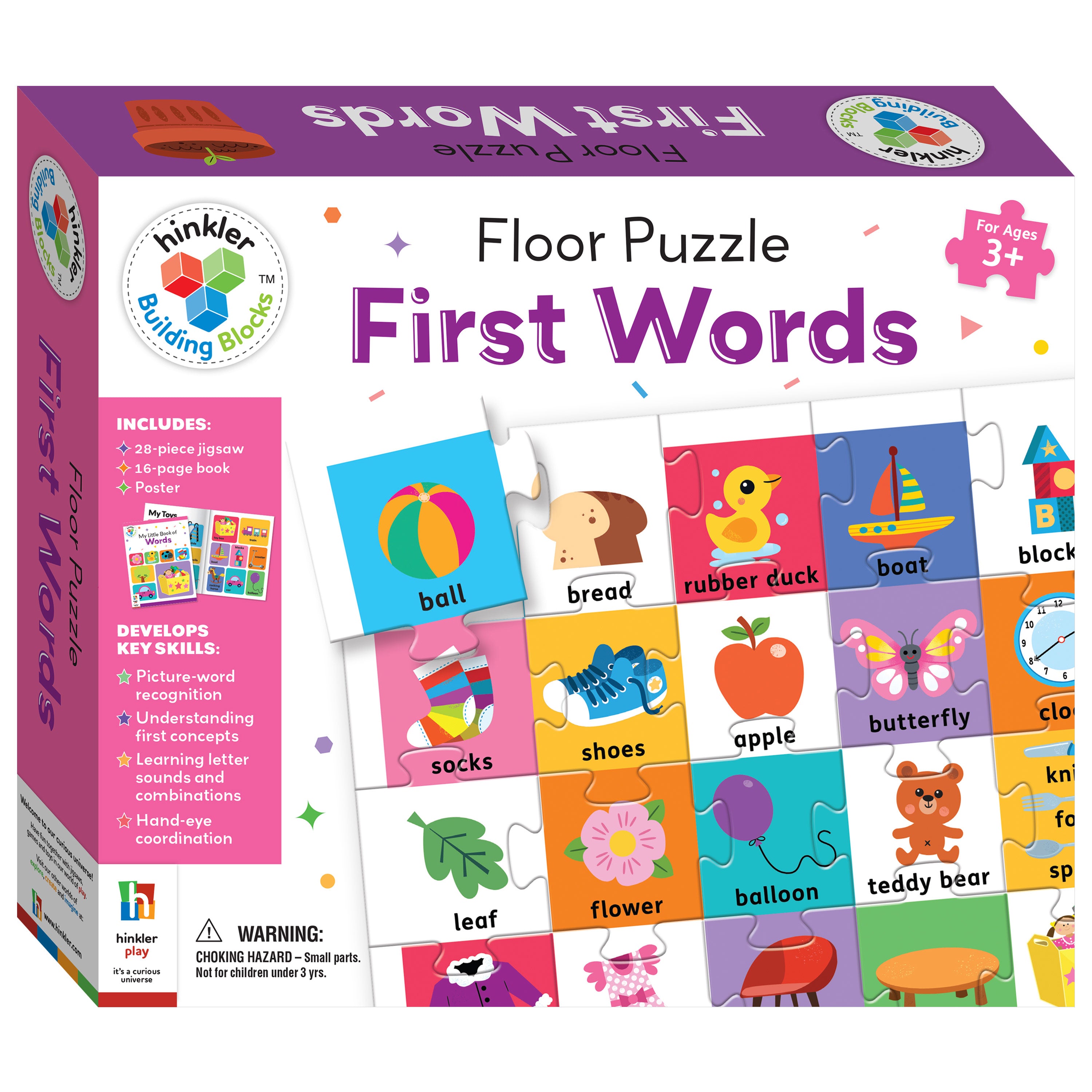 HINKLER BUILDING BLOCKS FLOOR PUZZLE FIRST WORDS