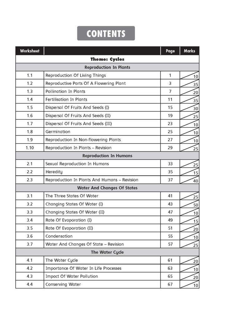 Upper Block Janet Sim’s Science Worksheets