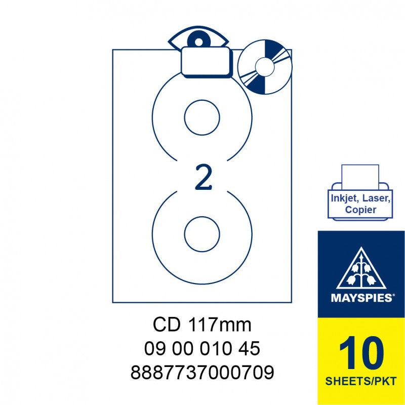 Mayspies Label CD 117mm 10's