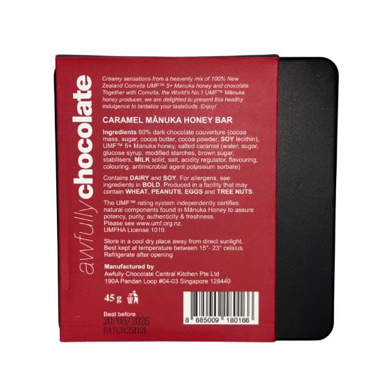 Comvita 60% Caramel Manuka Honey Bar 45g