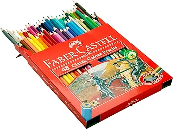 Faber-Castell Classic Colour Pencils Knight, 48 Colours Long-115858