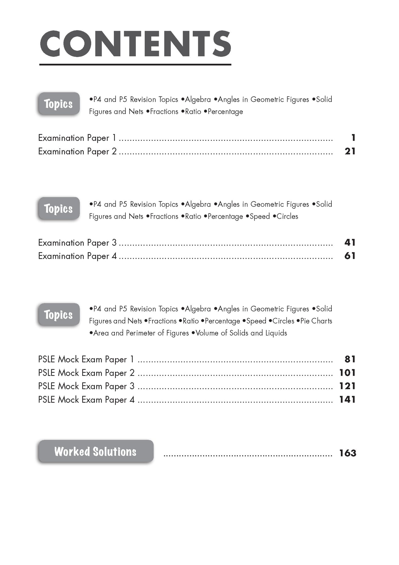 Primary 6 Top Maths Examination Papers
