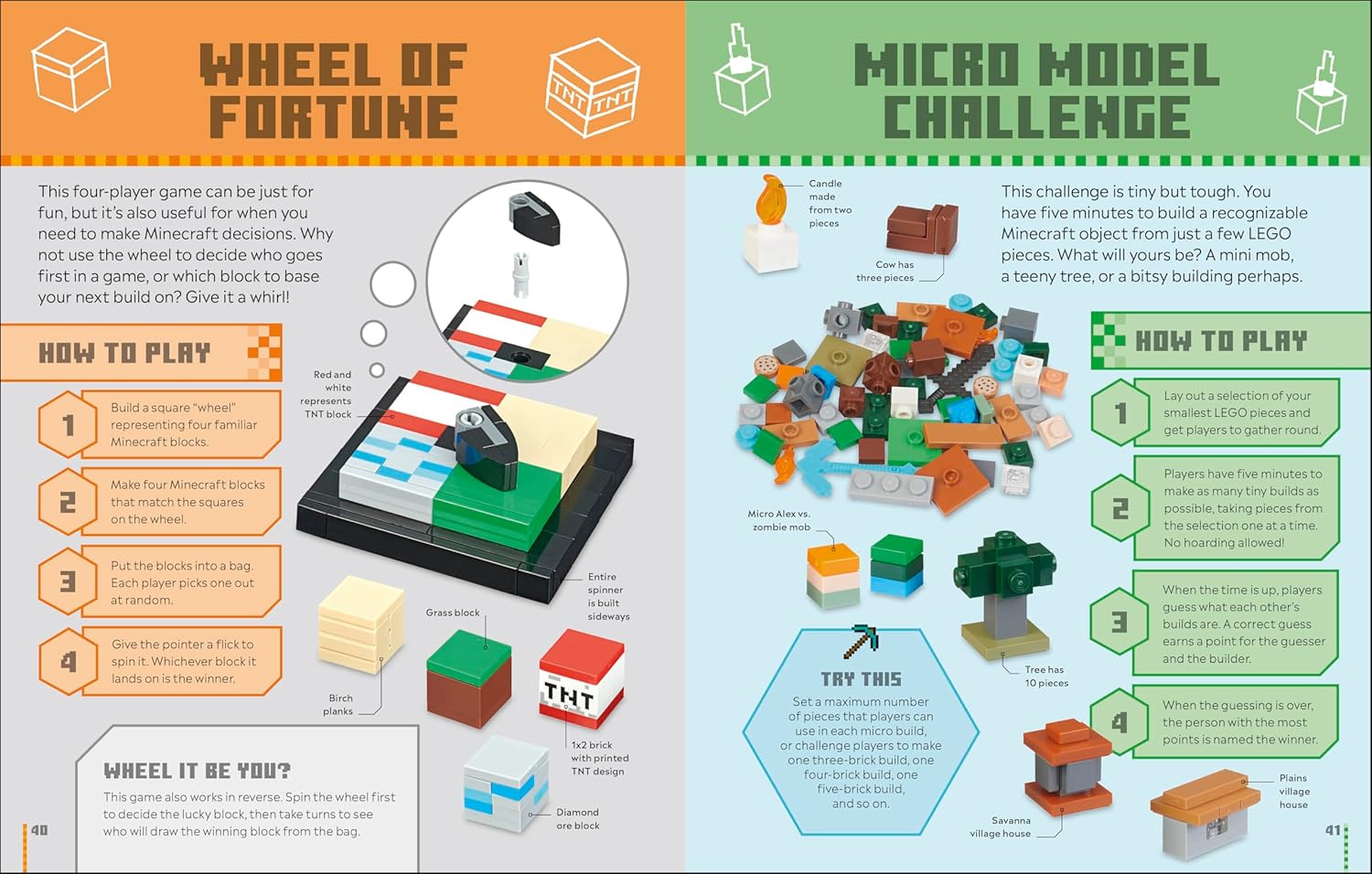 LEGO Minecraft Games Book: 50 Fun Ideas to Inspire Play with Your LEGO Collection!