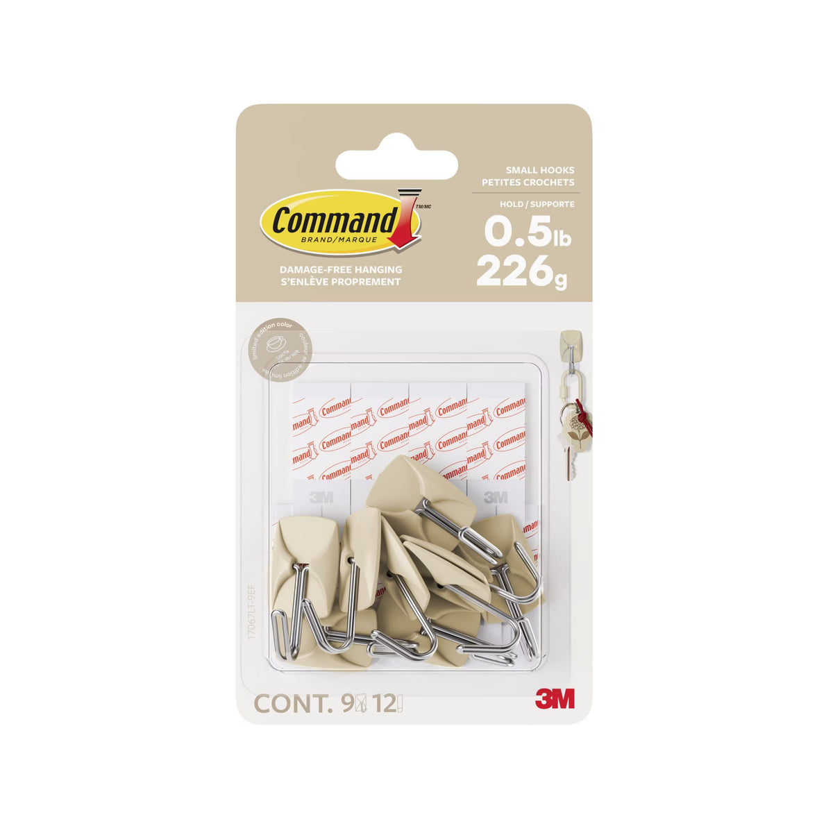 3m Cmd Sml Wire Hooks Latte 17067lt-9ef