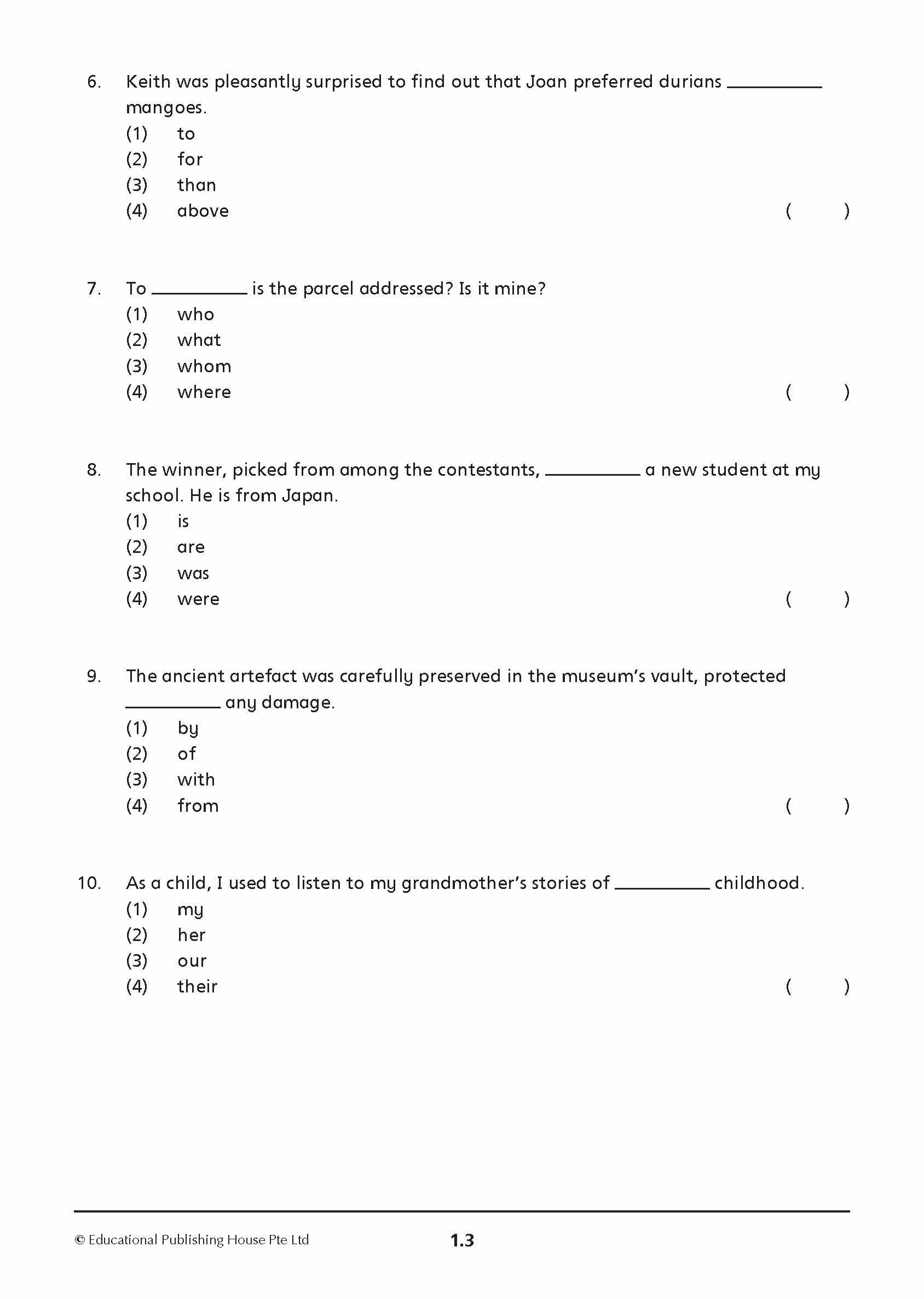 Primary 5 English Mid-Year Review Papers