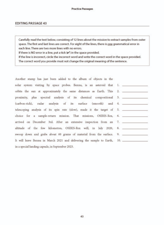 English Editing Practice Secondary 3 Express/normal(academic)