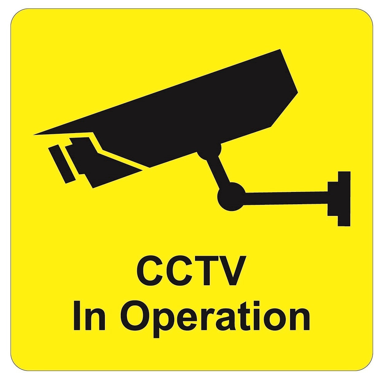COSMO CCTV IN OPERATION SIGN YELLOW SA13-664Y (100mm X 100mm) – Popular ...
