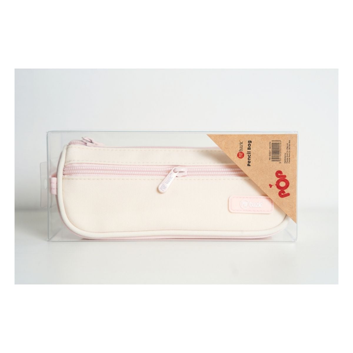 Pop Bazic Double Zip Pencil Bag (Pink) - PB-806MT-PINK