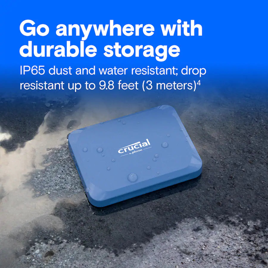 Crucial X10 2TB Portable SSD - Blue