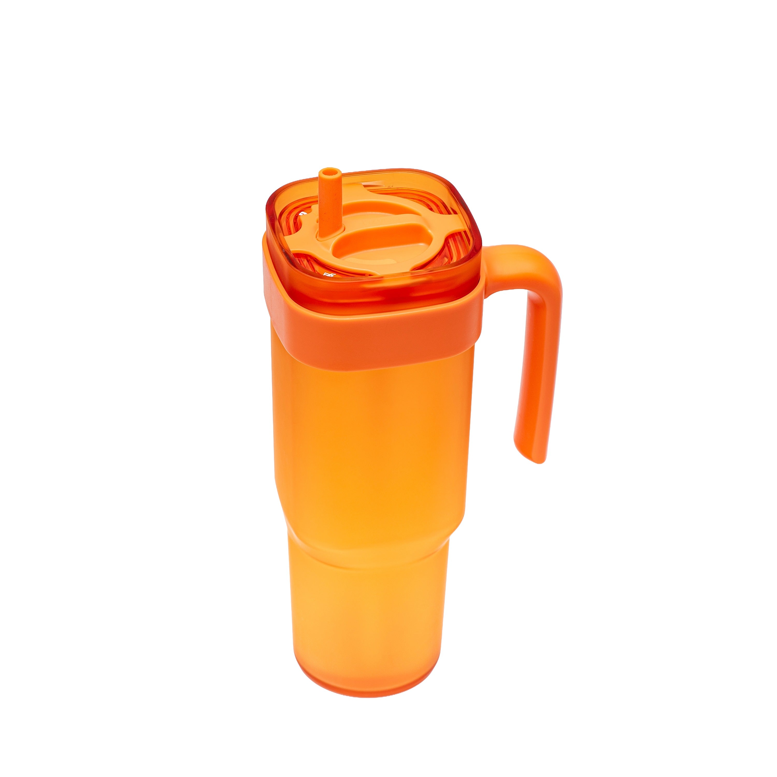 Double-Wall San 32Oz Tumbler With Handle - Orange