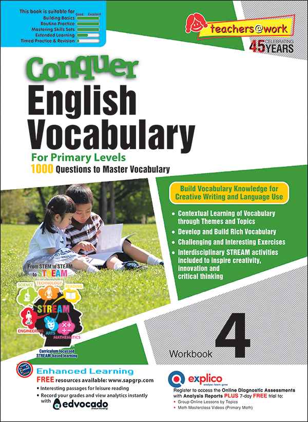 Primary 4 Conquer English Vocabulary Workbook 4 - 6th Edition