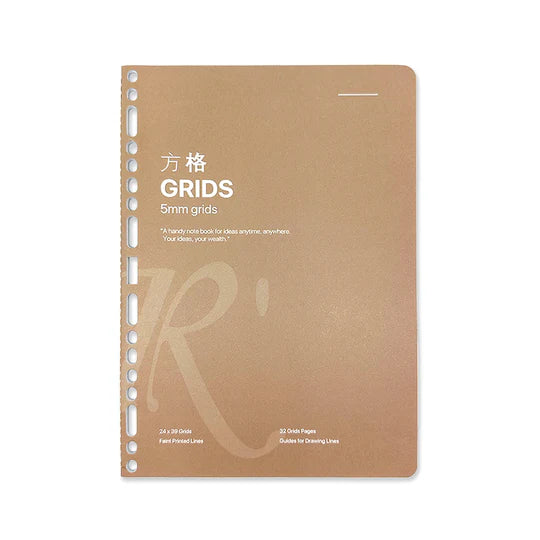 A5 Grids Booklet Refill For Refillable Ring Diary Planners