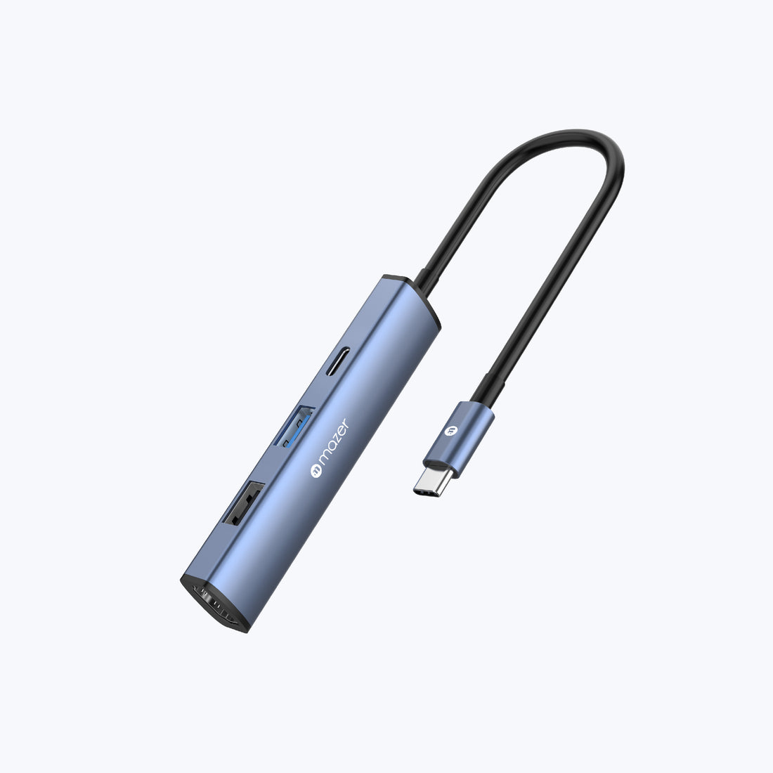 Mazer InfiniteLinkHub Slim Hub51 4-in-1 USB C Multimedia Mobile Hub Indigo