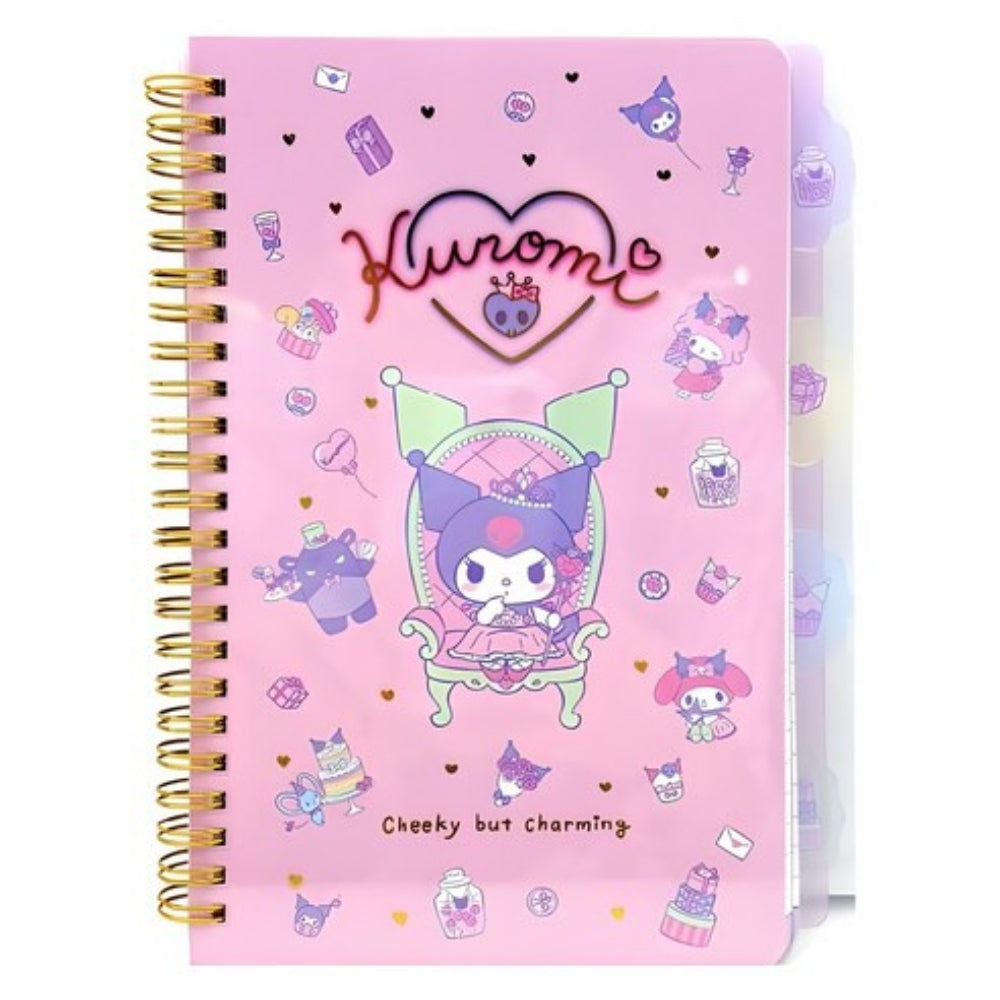 Sanrio Kuromi A5 Index Spiral Notebook
