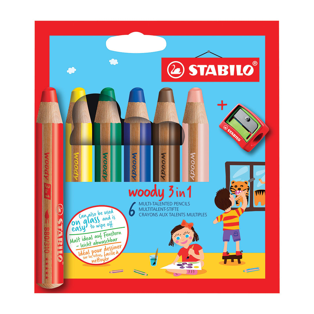 STABILO Woody 3-in-1 6's 8806-2