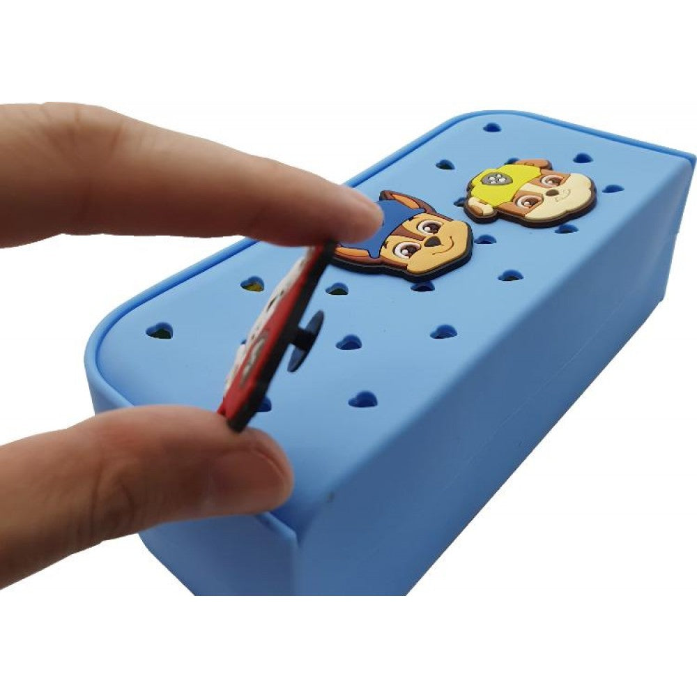 PAW PATROL SILICONE PENCIL BAG WITH CHARMS BLUE