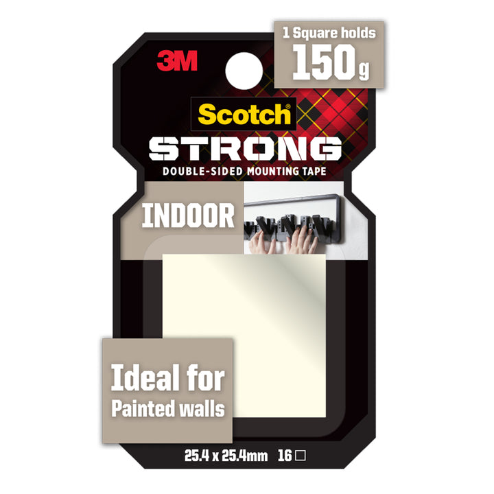 Scotch® 110-SQ16 Indoor Double-Sided Mounting Squares, 16pcs