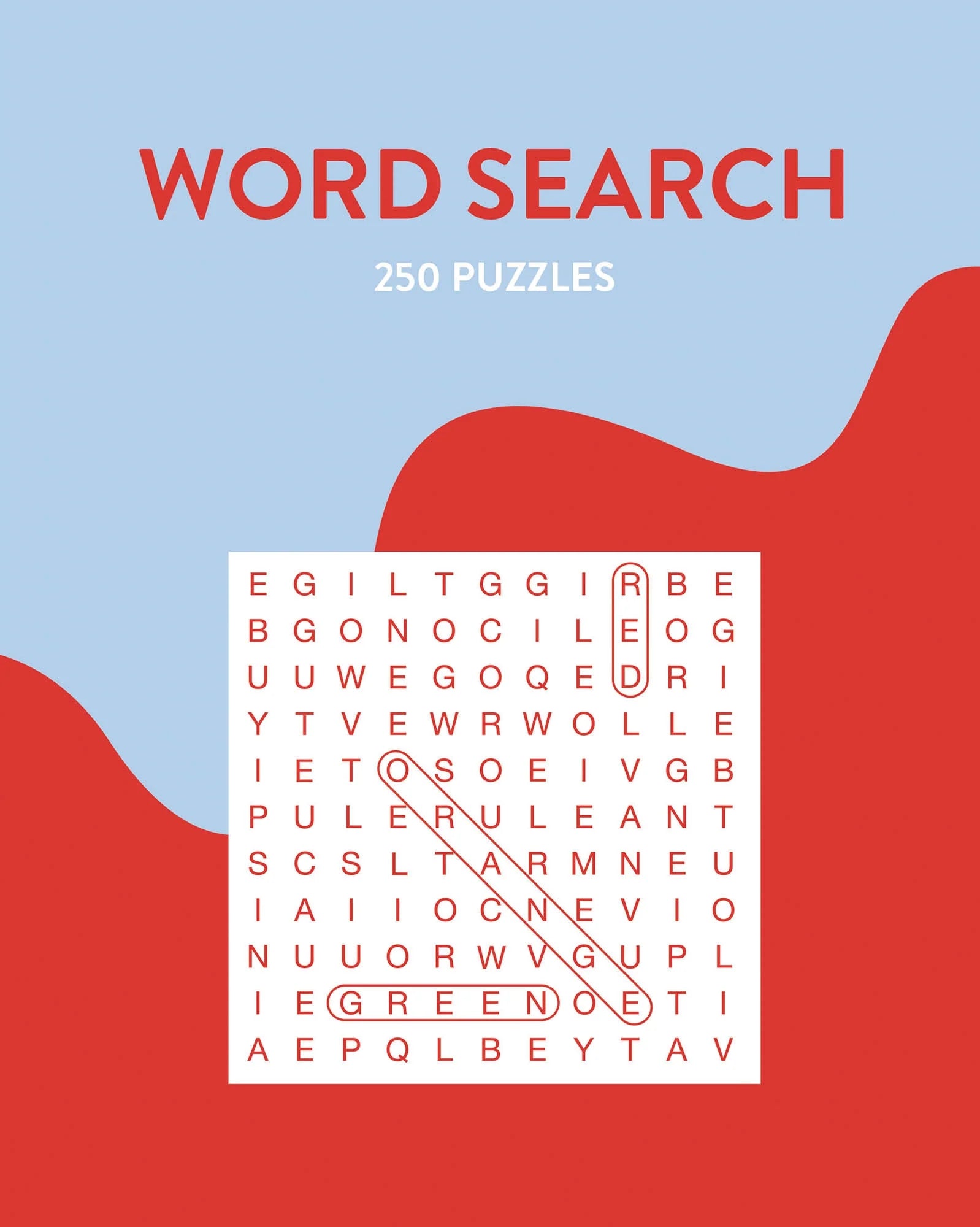 250 Puzzles - Word Search - Blue & Red