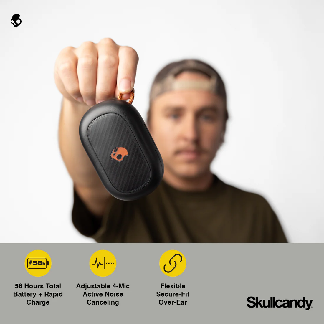 Skullcandy Push ANC Active True Wireless Sport In-Ear Earbuds