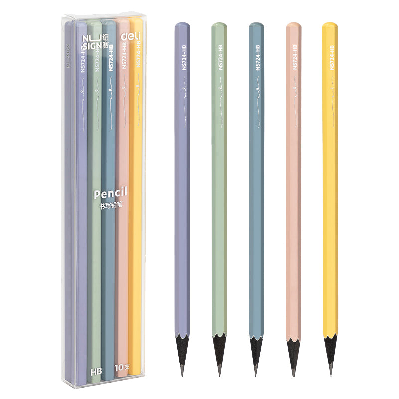 DELI NUSIGN 2B GRAPHITE PENCIL HEXAGON BARREL 10S NS724-2B