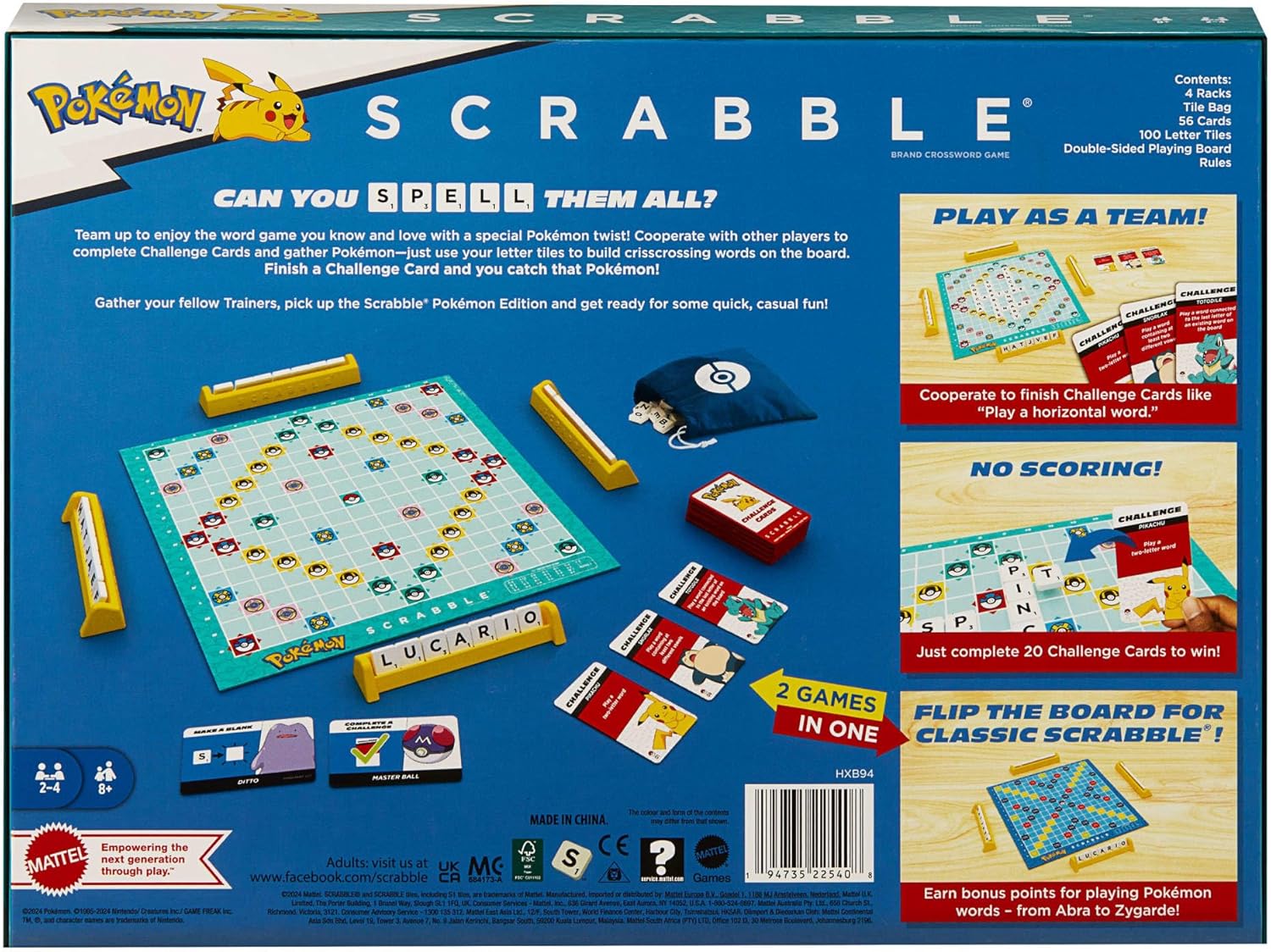 MATTEL SCRABBLE POKEMON