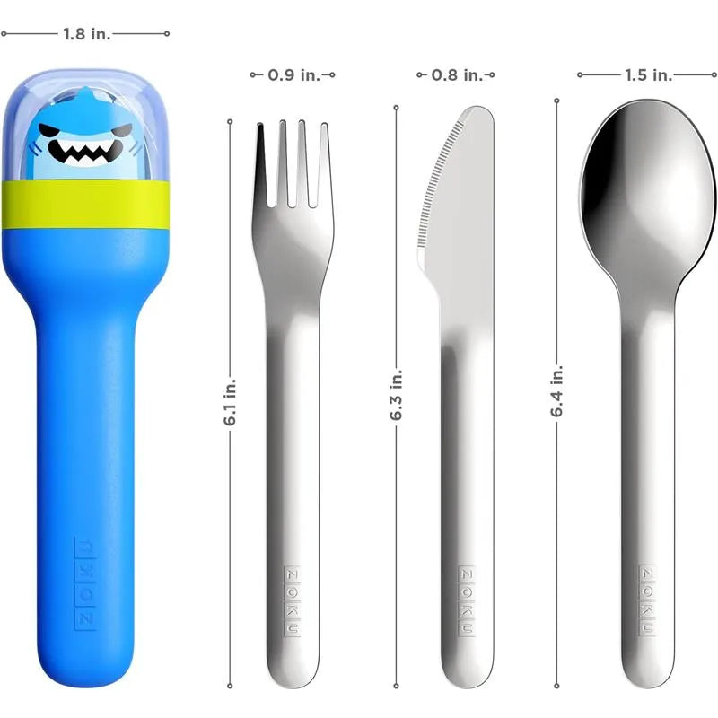 Zoku Kids Pocket Utensil Set - Shark