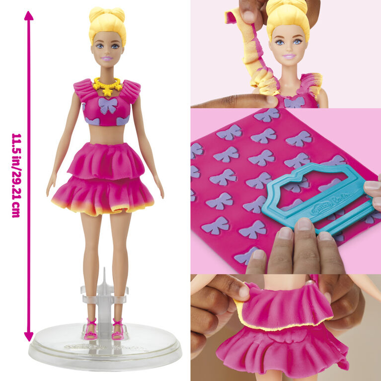HASBRO PLAYDOH BARBIE RUFFLES AND BOWS DOLL SET