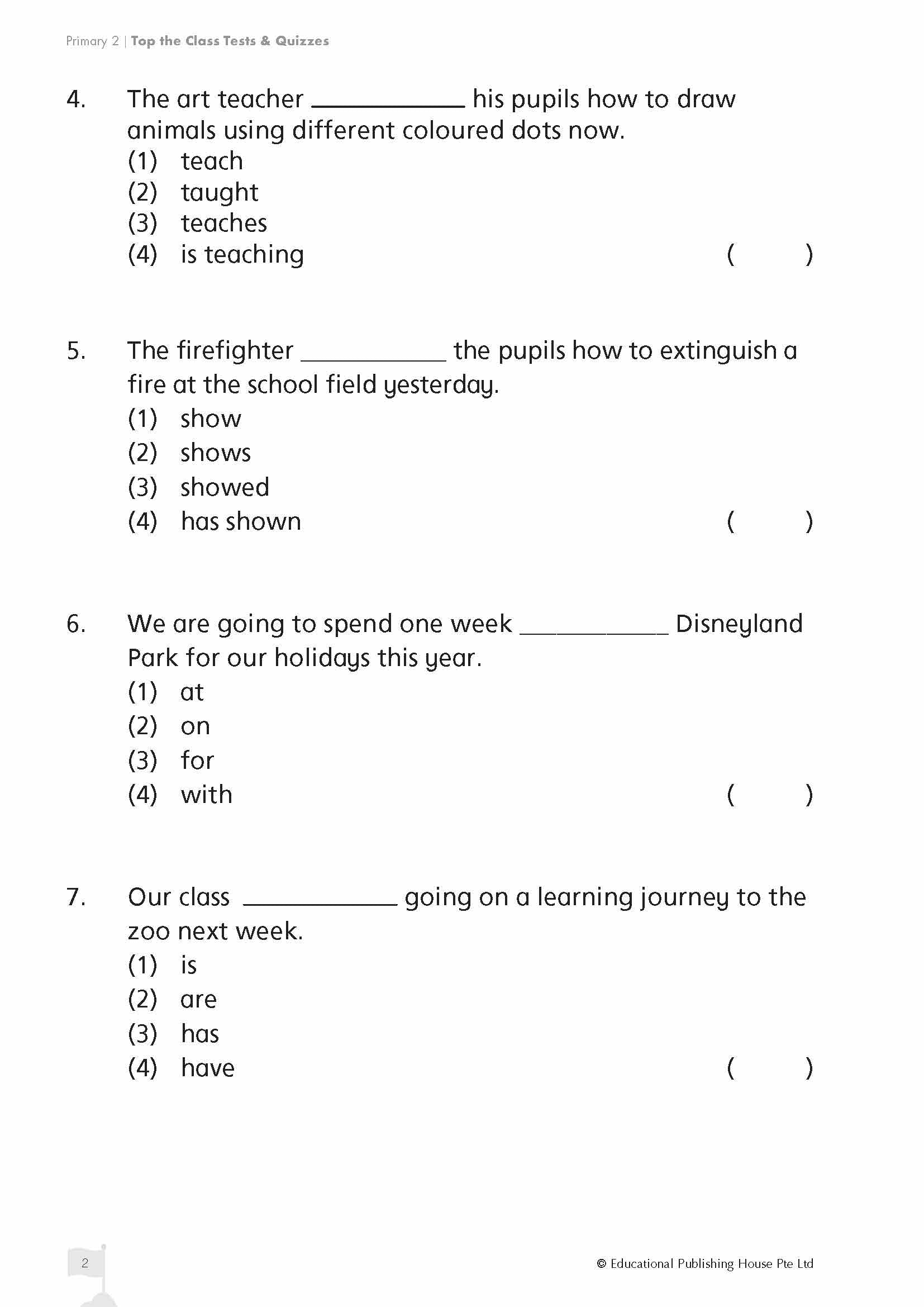 Primary 2 English Top The Class: Tests And Quizzes