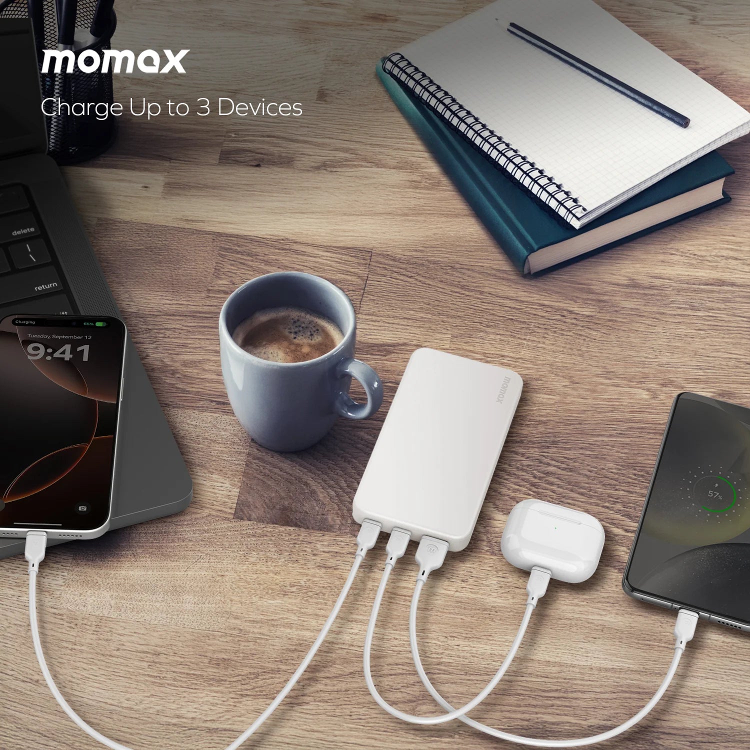 Momax IP155D 1-Power Vital 10000mAh Battery Pack (CCC-Certified) – Black