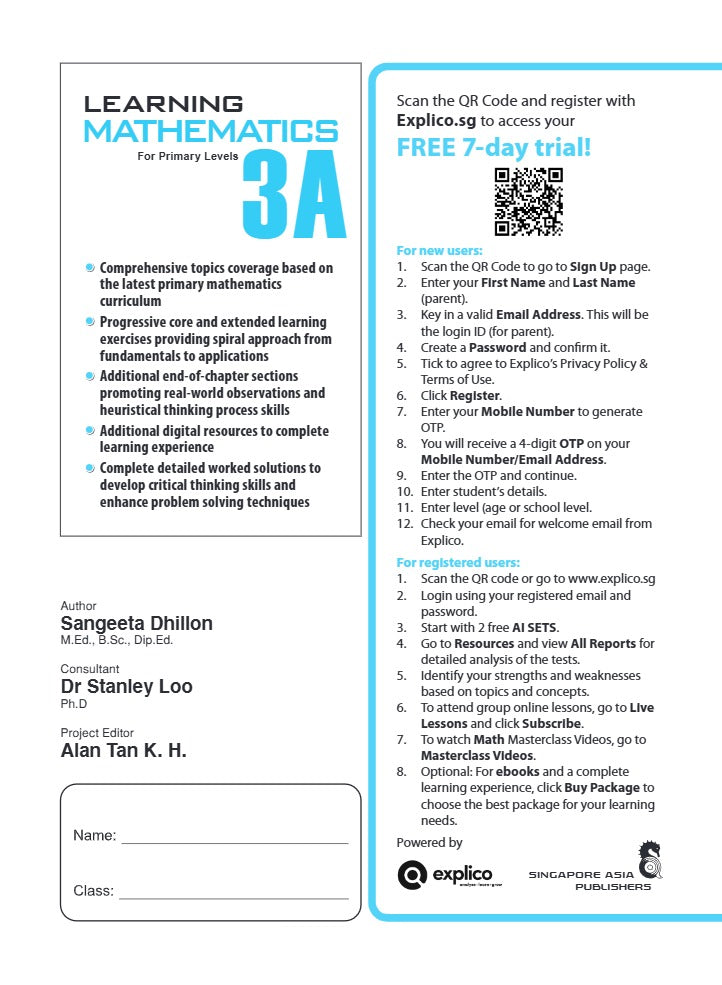 Learning Mathematics For Primary Levels 3A – Popular Book Company Pte Ltd