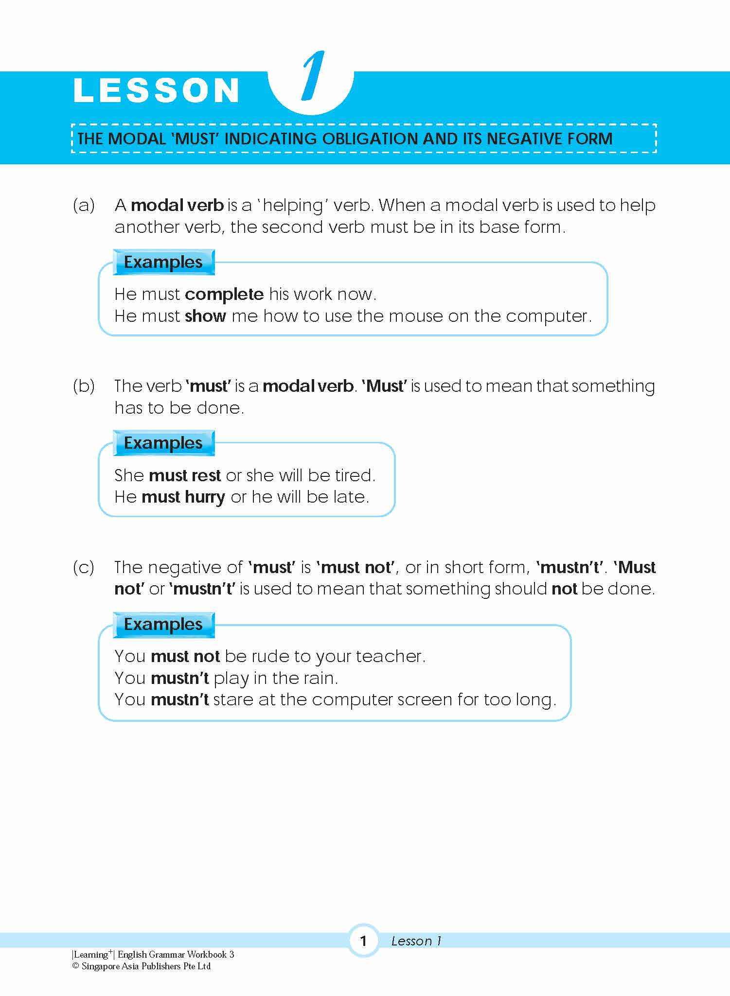 Primary 3 LEARNING+ ENGLISH GRAMMAR Workbook 3-3rd Edition