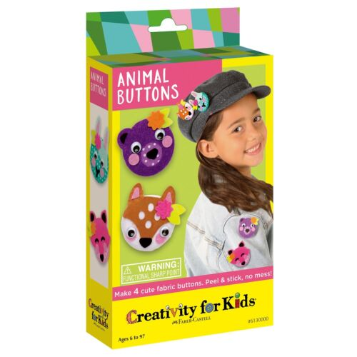 Faber-Castell Creativity For Kids, Make Your Own Animal Buttons-6130