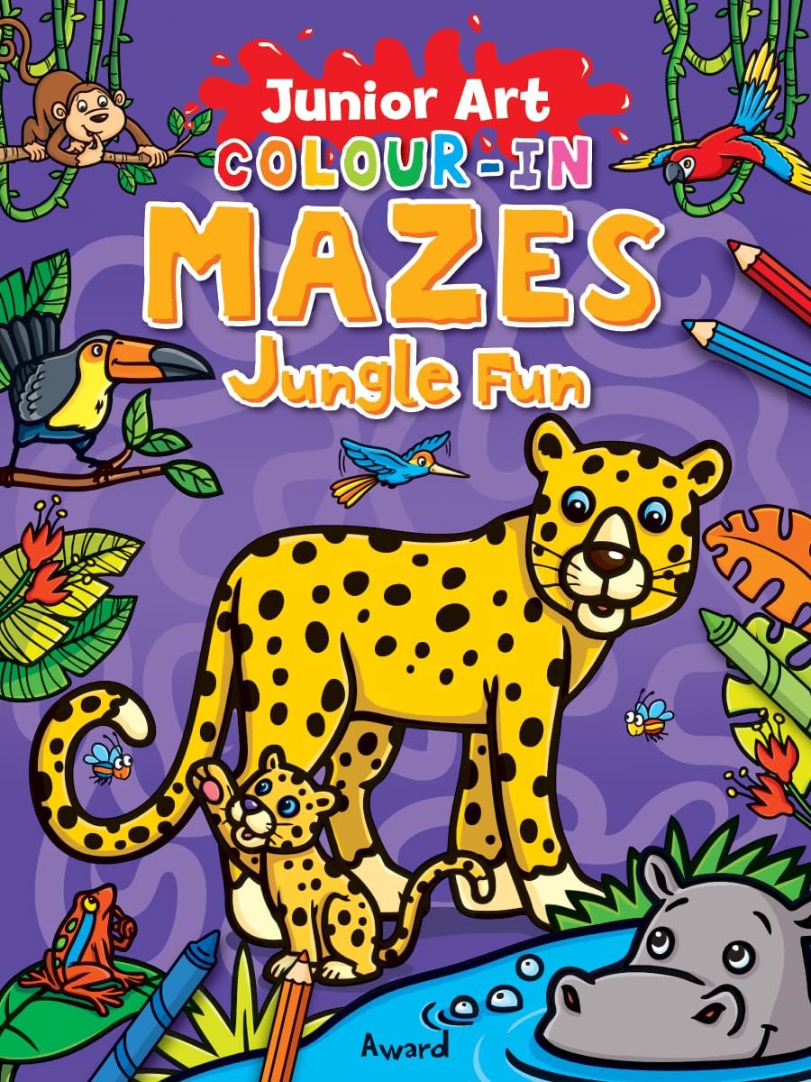 Junior Art Colour-in-Mazes - Jungle Fun
