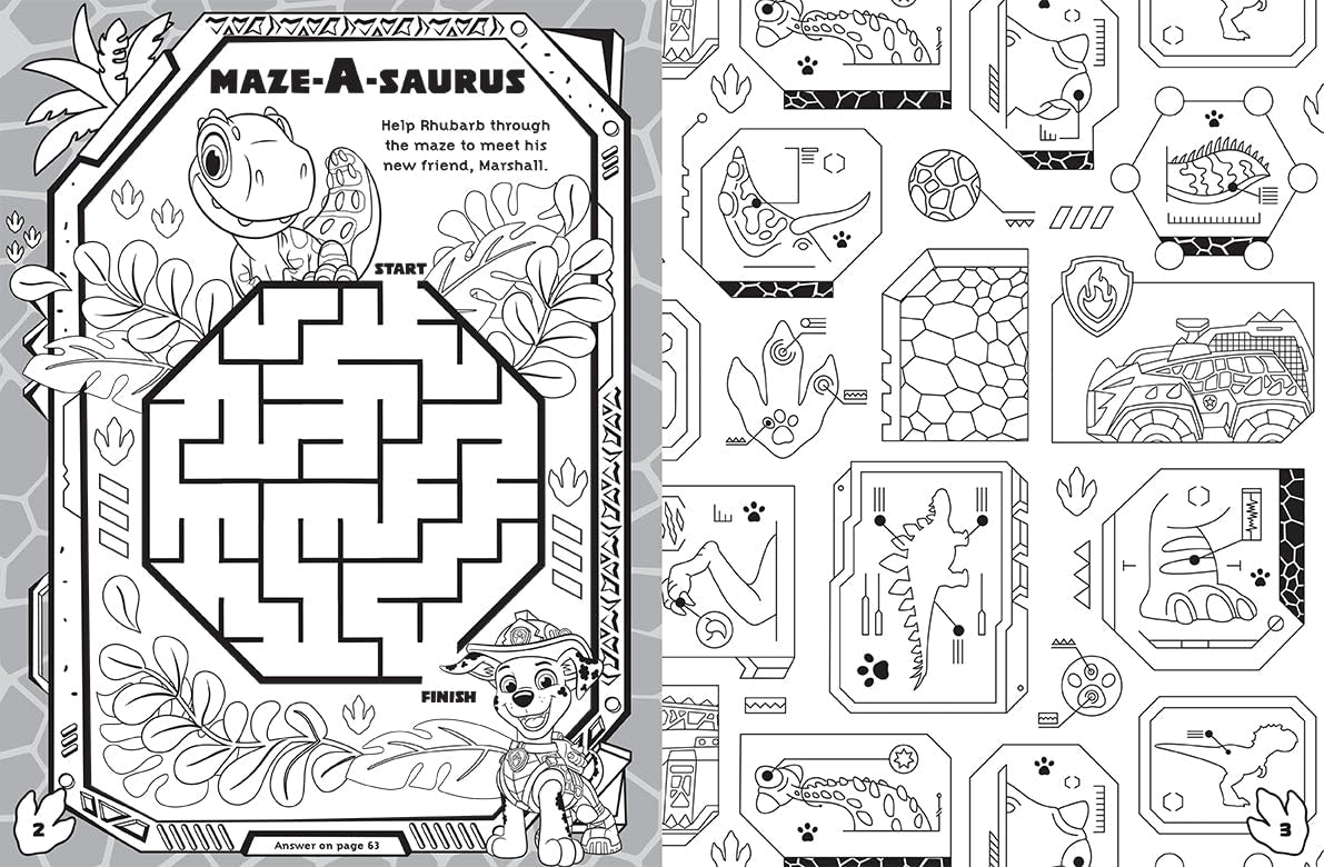 PAW Patrol The Dino Movie - Mega Colouring Book (Paperback)
