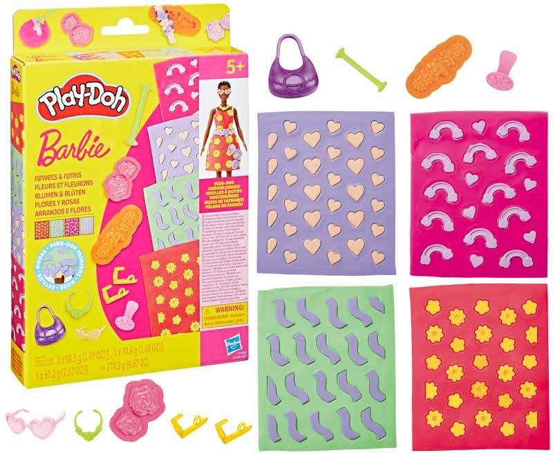 PLAYDOH BARBIE DESIGNER PATTERNS PACKS ASSORTED