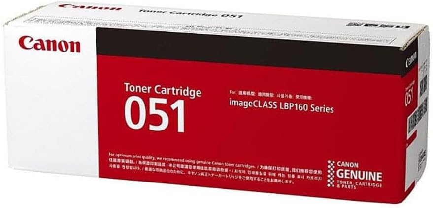 Canon CRG-051 2168C003AA Laser Toner Cartridge, 051 Black