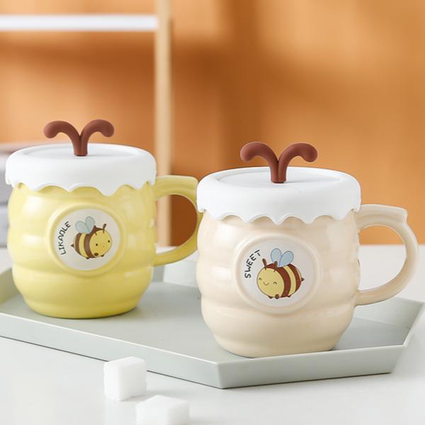 Ceramic Mug With Lid 450ml GS578