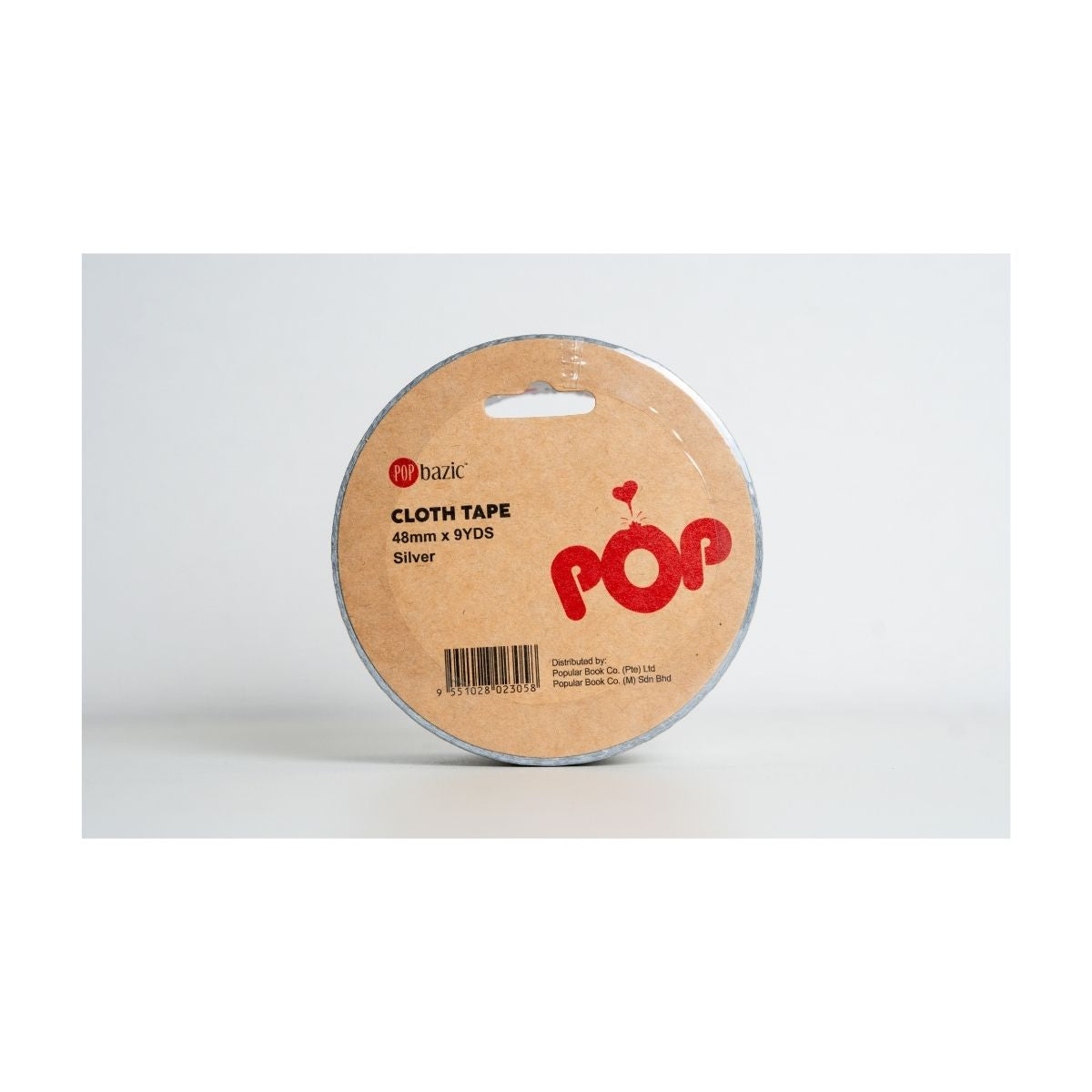 Pop Bazic Cloth Tape 48mm x 9 Yards - Silver