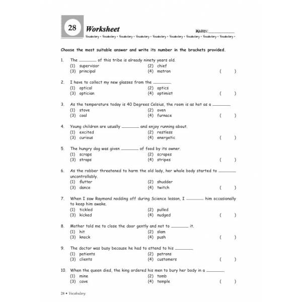 Primary 4 Grammar & Vocabulary