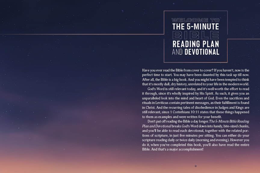 The 5-Minute Bible Reading Plan and Devotional for Men (Hardcover)