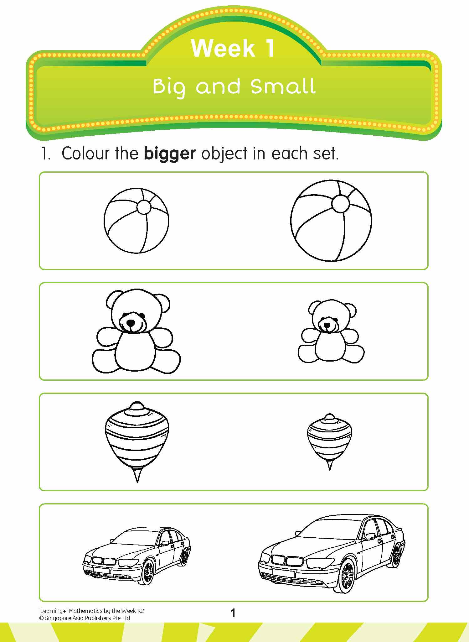 Kindergarten 2 LEARNING+ MATHEMATICS by the WEEK 